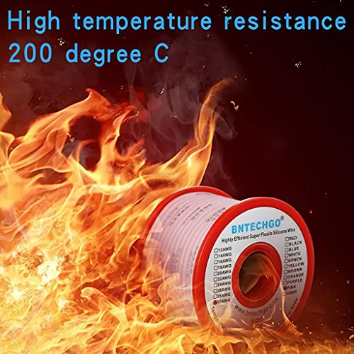BNTECHGO 30 Gauge Silicone Wire Spool 100 ft Pink Flexible 30 AWG Stranded Tinned Copper Wire - size: 30 gauge silicone wire 100ft, style: Pink