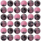 Natural Stone Beads 100pcs 8mm Black Stripe Rhodonite Round Real Stone Beading Loose Gemstone Hole 1mm DIY Charm Beads for Bracelet Necklace Earrings Jewelry Making (Black Stripe Rhodochrosite, 8mm) - color: Black Stripe Rhodochrosite, size: 8mm