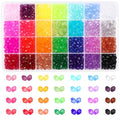 PAXCOO 1120Pcs Crystal Acrylic Bicone Beads for Jewelry Making, 28 Colors, 8 MM - size: 8 mm