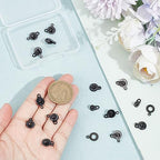 UNICRAFTALE 15 Set Gunmetal Stainless Steel Snap Clasps Metal Snap Button Press Stud Cap Socket Jewelry Connector for Bracelet Jewelry Making 15.5mm - color: Gunmetal