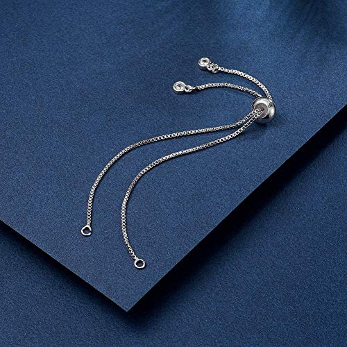 DanLingJewelry 5pcs Adjustable Slider Metal Bracelet Slider Extender Chains with Rhinestone Charms for Jewelry Making DIY 8 Inches(223mm) P - color: StyleⅩ-5 pcs-Platinum