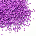 Dark Purple Beads Size 6/0 Crafts Glass Seed Beads 4mm for Jewelry Making (Total About 100g About 1200pcs) - color: Dark Purple