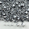 1310pcs Bicone Crystal Glass Beads 2mm 3mm 4mm 6mm 8mm Faceted Crystal Spacer Beads for Bracelets Necklace Pendants Earrings DIY Jewelry Craft Making(Silver) - color: Silver