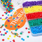3500pcs Rich Color Clay Beads for Bracelets Making 6mm Heishi Beads Polymer Flat Round Disc Clay for Jewelry Making Deep Tone Bead Crafts - color: Vibrant