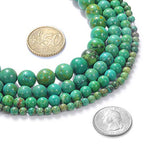 Natural Stone Beads 10mm Green Turquoise Gemstone Round Loose Beads Crystal Energy Stone Healing Power for Jewelry Making DIY,1 Strand 15" - color: Green Turquoise, size: 10MM