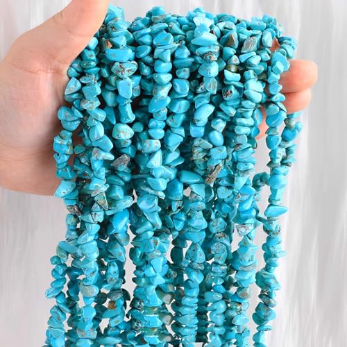 200pcs Natural Chip Stone Beads Gemstone Healing Crystal Loose Rocks Bead Irregular Glass Seed Charm Beads Drilled DIY for Jewelry Bracelet Necklace Earrings Making Crafting Supplies (Green, 5-8mm) - color: green