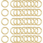 Carabiner Clip 48Pcs Gold Metal Key Ring Clip Circle Keychain Rings Bulk Spring O Ring Round Cute Carabiner Spring Snap Hook Key Chain Clips for DIY Keychain Bag Charm Handbag Purse Dog - color: Gold