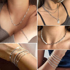16Ft Stainless Steel Paperclip Chain for Jewelry Making, 4.5mm Width Silver Paper Clip Link Chains Roll for DIY Necklace Bracelet Craft Jewelry Making Supplies with Lobster Clasps Soft Tape Measure - color: Paperclip 4.5mm Silver