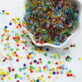 Mixed Color Glass Seed Beads 5000 Pcs, 3mm Small Craft Pony Beads Bulk for Bracelets, DIY Necklace Ring Waist Chain - color: Mixed Color