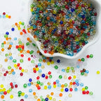 Mixed Color Glass Seed Beads 5000 Pcs, 3mm Small Craft Pony Beads Bulk for Bracelets, DIY Necklace Ring Waist Chain - color: Mixed Color