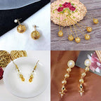 TOAOB 100pcs Gold Spacer Beads 6mm Filigree Hollow Ball Beads Round Metal Loose Beads for DIY Crafts Bracelets Necklaces Earrings Jewelry Making - color: Gold, size: 6mm
