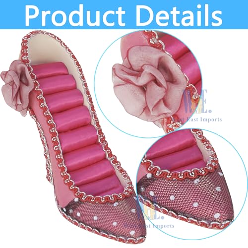 2 PCS Set Jewlery Display Shoe Ring Holder - Mannequin Necklace Display Bracelet Orgaziner (Fuchsia) - color: Fuchsia