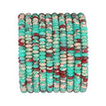 BEADIA Natural Green Shoushan Disk Stone Beads 4x2mm 160pcs Rondelle Loose Semi Gemstone Beads for Jewelry Making Design - color: Green Shoushan