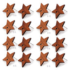 DoreenBeads 30Pcs Natural Wooden Stud Earrings Posts with Loop for Jewelry Making- Star Wood Earring Posts with Ear Backs for Women DIY Earring Making Personalized Jewelry Findings - color: Star