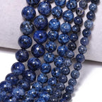 Stone Beads, 60pcs Blue Sodalite, 6mm Round Loose Beads for Jewelry Making, Bracelets, with Bag, String & Card - color: Blue Sodalite Beads, size: 6mm