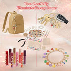 Lemosyu 563Pcs Lip Gloss Keychain Making Kit,DIY Craft Bag Charm Kit with Charms,Key Chains,Key Chain Hooks,Jump Rings,Lobster Claw Clasps,Gift Bags&Tools,Jewelry Making Supplies for Valentines Gifts