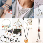 NSBELL 104PCS Letter Charms for Jewelry Making - Double Sided Alphabet Charms for Necklace & Bracelet