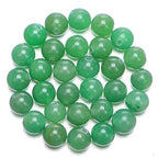 AD Beads Natural Gemstone 10mm Round Loose Beads Big Hole 2mm Sized 30pcs (Green Aventurine) - color: Green Aventurine