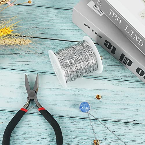 Tenn Well 20 Gauge Jewelry Wire, 328 Feet 0.8mm Bendable Aluminum Craft Wire for Jewelry Making, Beading, Sculpting and Bonsai Training - color: Silver, size: 20 Gauge