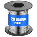 Therwen 200ft 20 Gauge Stainless Steel Wire for Gardening, Electroculture, Bonsai, Jewelry Making Beading DIY Craft Pure Bare Stainless Steel Wire Spool - size: 20 Gauge, 200ft