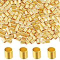 500Pcs 2mm 14K Gold Crimp Beads Tube Set - Universal Positioning Columns Spacer Beads Metal Tube Loose Beads for DIY Jewelry Making and Necklace Bracelets Anklets Making(14K Gold) - color: 14K Gold