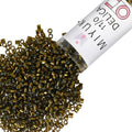 Miyuki Delica Seed Beads – Size 11/0 (1.6 mm), DB0604, Silver-Lined Golden Olive, 7.2 g, Approx. 1440 Beads, Made in Japan - color: DB0604 - Silver-Lined Golden Olive