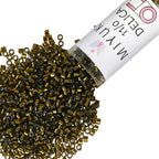 Miyuki Delica Seed Beads – Size 11/0 (1.6 mm), DB0604, Silver-Lined Golden Olive, 7.2 g, Approx. 1440 Beads, Made in Japan - color: DB0604 - Silver-Lined Golden Olive