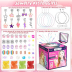 BLmukce Charm Bracelet Making Kit for Girls Ages 8-12, DIY Jewelry Making Kit & Craft Set with Beads, Charms & Necklace Supplies Birthday Christmas Gift for Kids 4-6 7 8 Years Old Girl - color: Red
