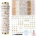 TOIPINIO Bracelet Making Kit Jewelry Making Supplies Kit Natural Stone Beads for Irregular Natural Stone with for DIY Craft-1736 PCS Friendship Bracelet/Necklace/Earrings for Adults (Moonstone) - color: Moonstone
