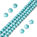 100pcs 8mm Blue Turquoise Beads Natural Gemstone Beads Round Loose Beads for Jewelry Making - color: Blue Turquoise, size: 8mm
