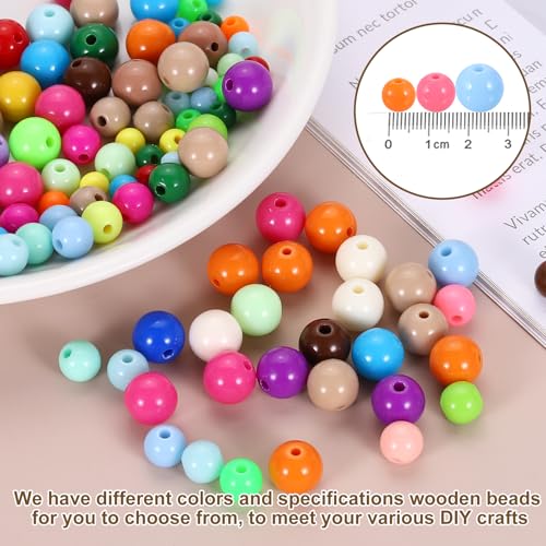 HARFINGTON 200pcs White Acrylic Round Beads 10mm Dia 1.9mm Hole Plastic Resin Smooth Balls Loose Bead for Jewelry Making Bracelets Necklace Earrings DIY - color: White, size: 10mm