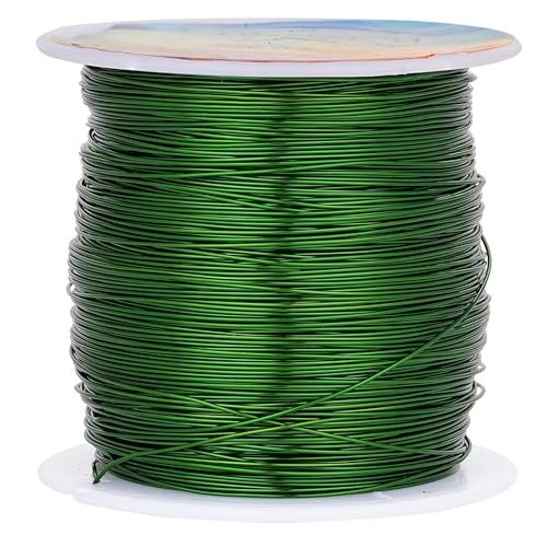 203 Feet Tarnish Resistant Copper Wires 24 Gauge/0.5mm Jewelry Craft Wires Beading Wire for Jewelry Making, Wire Wrapping and Crafting (Green) - color: Green, size: 24 Gauge
