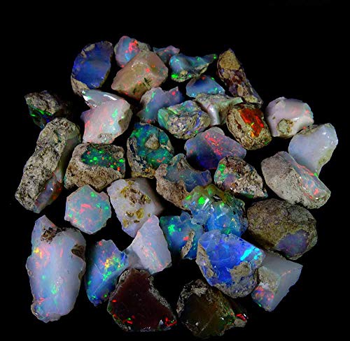 Raw Opal Rough Gemstone, Ethiopian Opal Rock, Jewelry Making Supplies, Raw Gemstone and Crystals, Chakra Healing, Energy Stone, Wikka, Reiki, Yoga, Meditation Lot, Diy Stone, 25.00 cts.