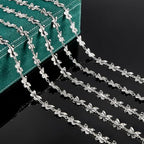 UMAOKANG 2 Yard Butterfly Chain for Jewelry Making Stainless Steel Chains Bulk on Spool with Jump Rings Lobster Clasps - color: Silver Butterfly