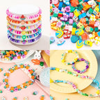 2480pcs Easter Polymer Clay Beads Bracelet Making kit, 24 Style Cute Fun Beads Charms for Jewelry Necklace Earring Making DIY Accessories for Women Girls - color: C3#Easter