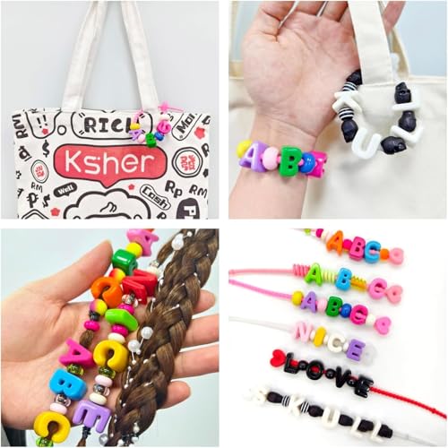 26PCS Large 6mm Hole Letter Beads, 20mm Acrylic Beads A to Z,for DIY Jewelry Making Kit Friendship Bracelet Key Chain and Bag Charms (26 A to Z Blue) - color: 26 A to Z Blue