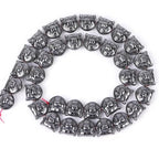 HAAMIIQII 36pcs 11x12mm Natural Black Hematite Loose Gemstone Beads Tiger Head Shape Spacer Stone Beads for Jewelry Making DIY Bracelets Necklaces Crafting - color: Tiger Head Shape, size: 11x12mm