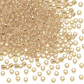 Round Glass Beads Penta Angel 2200Pcs 2mm Mini Craft Loose Spacer Pony Beads for Earring Bracelets Necklace Waist Beads Jewelry Making(Champagne) - color: Champagne
