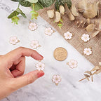 Beadthoven 100pcs Enamel Charms Cherry Blossom Daisy Flower Pendants Gold Plated Small Cute Bulk for Jewelry Making Bracelet Necklace Earrings Keychain DIY Accessories - color: Sakura Flower-Pink