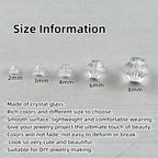 1310pcs Bicone Crystal Glass Beads 2mm 3mm 4mm 6mm 8mm Faceted Crystal Spacer Beads for Bracelets Necklace Pendants Earrings DIY Jewelry Craft Making(Transparent) - color: Transparent