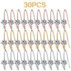30pcs 3 Colors French Diamonds Earring Hooks Brass Ear Wire Fish Hook Earrings Hypo-allergenic Elegant Dangle Earrings for DIY Jewelry Crafts Making Wedding Prom - color: Silver/Gold/Rose Gold