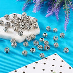 Craftdady 66Pcs Large Hole Rondelle Spacer Beads Alloy European Beads 11 Style Tibetan Antique Silver Spacer Beads Western Beads for Crafts Jewelry Making - color: Antique Silver-12 Styles, Rondelle