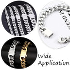 DanLingJewelry 3Pcs 3 Sizes Release Stainless Steel Buckle Clasps Spring Cuban Link Clasps for Braided Chain Necklace Jewelry Making Supplies - color: 3pcs - cuban clasps