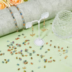 DICOSMETIC 500Pcs 10 Colors Electroplate Glass Beads 6x4mm Faceted Bicone Beads Crystal Bead Mini Oval Spacer Beads Sparkle Bead for DIY Bracelet Necklace Jewelry Making