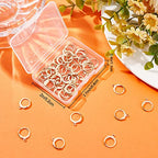 Beebeecraft 1 Box 50Pcs Leverback Earring Hooks 24K Gold Plated Round Huggie Hoop French Earring Hooks Earwire Clasp Findings for Jewelry Making DIY Crafts, 14.5x12mm - color: 14.5x12mm Round Earring Hooks
