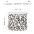 33 Feet Stainless Steel Enamel Chains Bulk, 2mm 304 Stainless Steel White Enamel Beaded Cable Link Chain Roll Spool for Jewelry Making - color: Stainless Steel White Beads