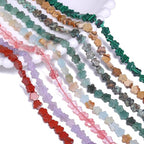 Songxi 60pcs 6mm Green Peacock Plum Blossom Natural Stone Beads for Jewelry Making, Smooth Loose Flower Shape Gemstone Beads for Bracelets Necklace Earrings Making Supplies ﻿ - color: Green Peacock