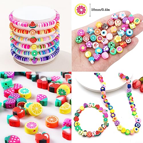 1600PCS Volleyball Sports Ball Polymer Clay Beads Charms for Friendship Bracelets Making Kit Cute Fun Beads DIY Arts Crafts Birthday Gifts for Kids Girls Volleyball Bead - color: B2#Style 3