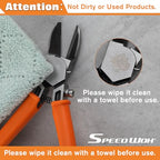 SPEEDWOX Wire Cutters 15 Angled Flush Cutters for Electronic Component Ultra-Sharp Diagonal Cutters Side Cutting Pliers Wire Snips for Jewelry Making Cutting Soft Wires, Electronics Zip Tes, Plastic - style: 15°angle