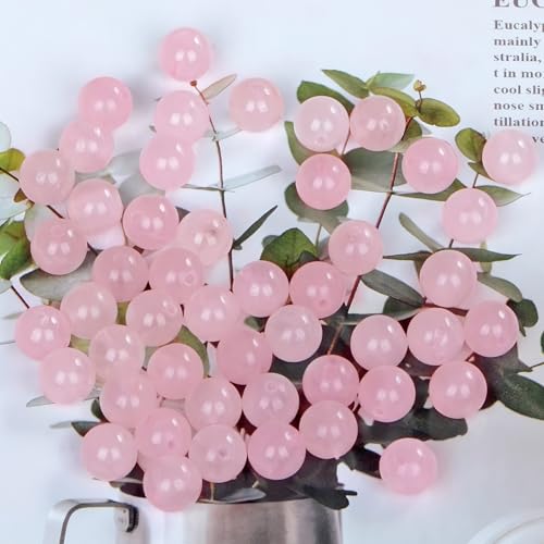 HAAMIIQII 6mm Natural Pink Rose Quartz Beads Round Gemstone Loose Beads for Jewelry Making 2 Strands (120-130pcs) - color: Pink Rose Quartz, size: 6mm (120-130pcs)